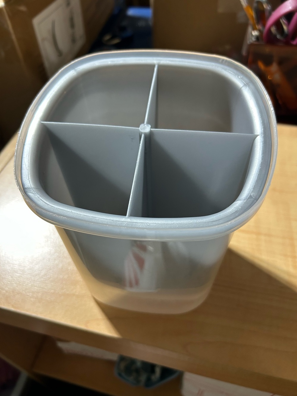Gray 4-Compartment Plastic Organizer - Brand